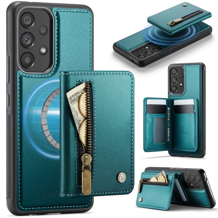 Custodia con cerniera, protezione RFID e porta carte per Samsung Galaxy A53 5G