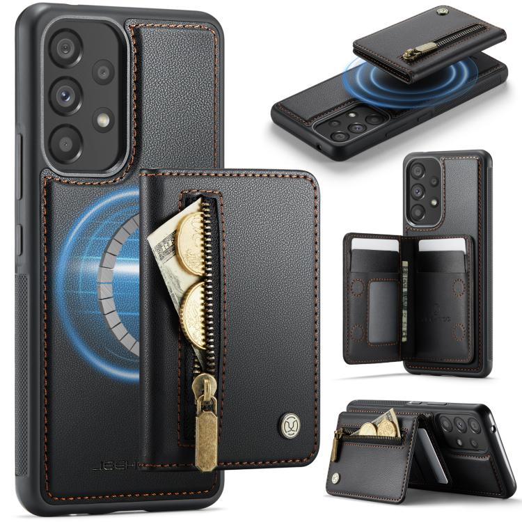 Custodia con cerniera, protezione RFID e porta carte per Samsung Galaxy A53 5G
