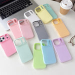 Custodia per telefono ibrida in PC e TPU con finitura opaca color gelatina, For iPhone 11