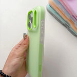 Custodia per telefono ibrida in PC e TPU con finitura opaca color gelatina, For iPhone 11