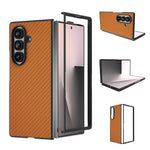 Custodia protettiva con texture in fibra di carbonio per Galaxy Z Fold8 Ultra 5G