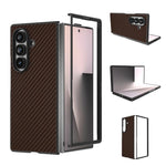Custodia protettiva con texture in fibra di carbonio per Galaxy Z Fold8 Ultra 5G