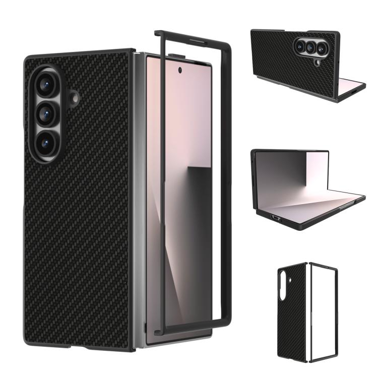 Custodia protettiva con texture in fibra di carbonio per Galaxy Z Fold8 Ultra 5G