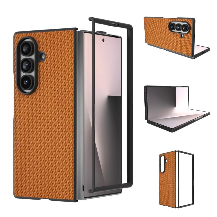 Custodia protettiva con texture in fibra di carbonio per Galaxy Z Fold8 Ultra 5G