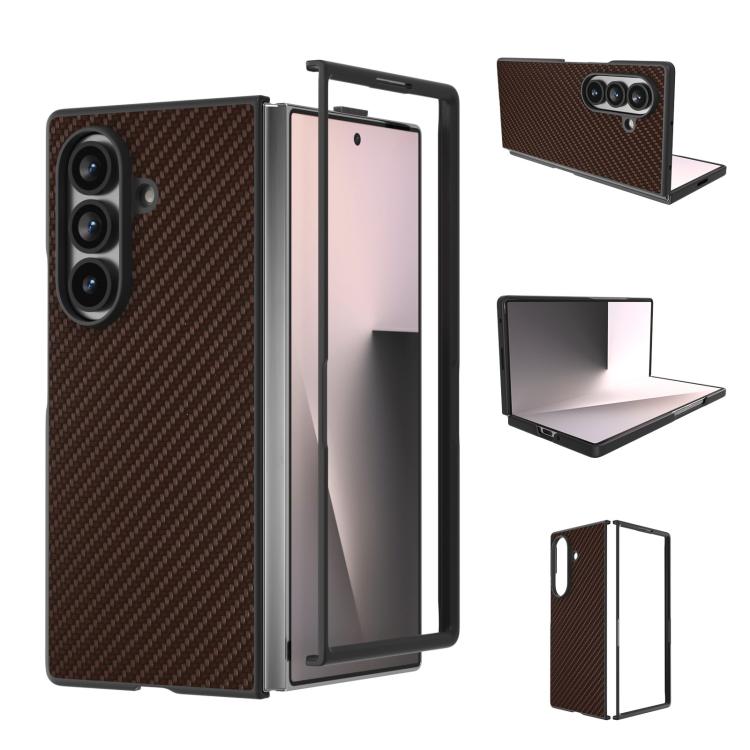 Custodia protettiva con texture in fibra di carbonio per Galaxy Z Fold8 Ultra 5G
