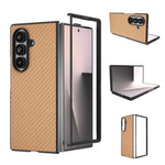 Custodia protettiva con texture in fibra di carbonio per Galaxy Z Fold8 Ultra 5G