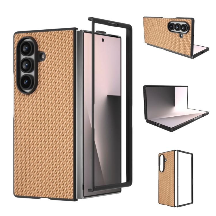 Custodia protettiva con texture in fibra di carbonio per Galaxy Z Fold8 Ultra 5G