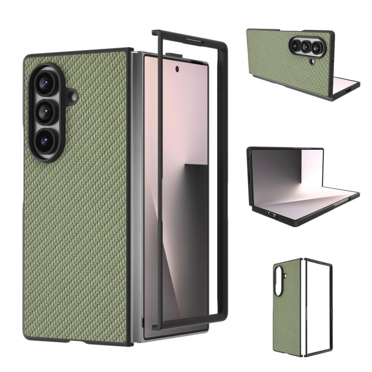 Custodia protettiva con texture in fibra di carbonio per Galaxy Z Fold8 Ultra 5G