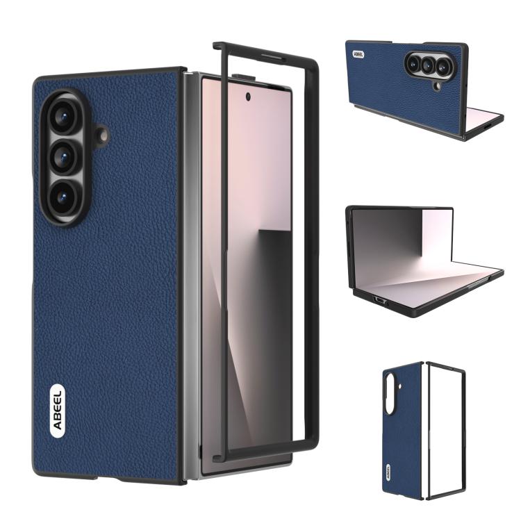Custodia in vera pelle con texture litchi per Galaxy Z Fold8 Ultra 5G e Samsung