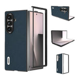 Custodia in vera pelle con texture litchi per Galaxy Z Fold8 Ultra 5G e Samsung