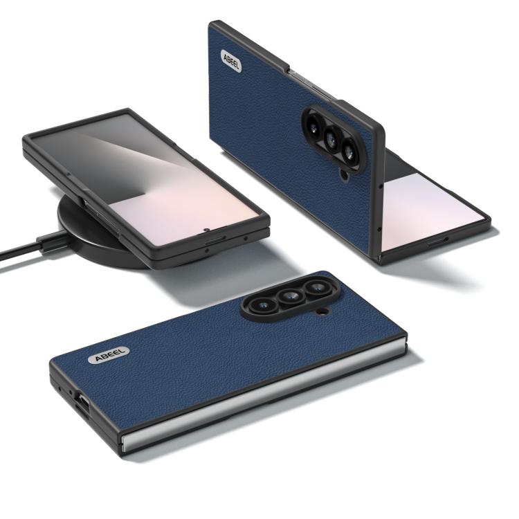Custodia in vera pelle con texture litchi per Galaxy Z Fold8 Ultra 5G e Samsung