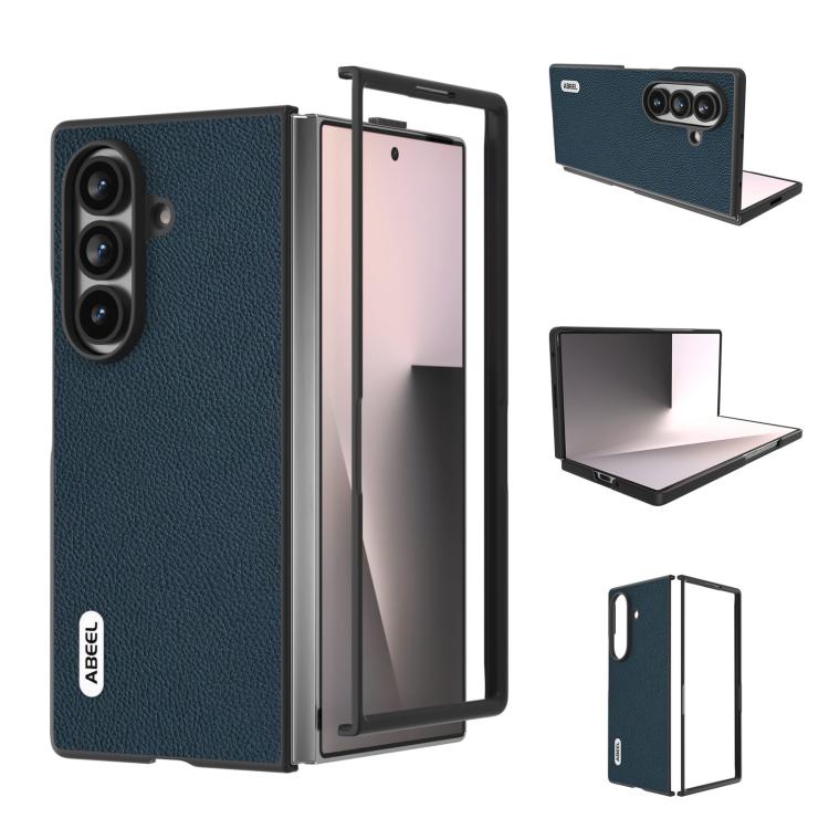 Custodia in vera pelle con texture litchi per Galaxy Z Fold8 Ultra 5G e Samsung
