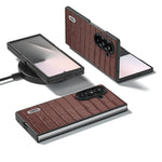 Custodia in vera pelle effetto coccodrillo per Galaxy Z Fold8 Ultra 5G e Samsung