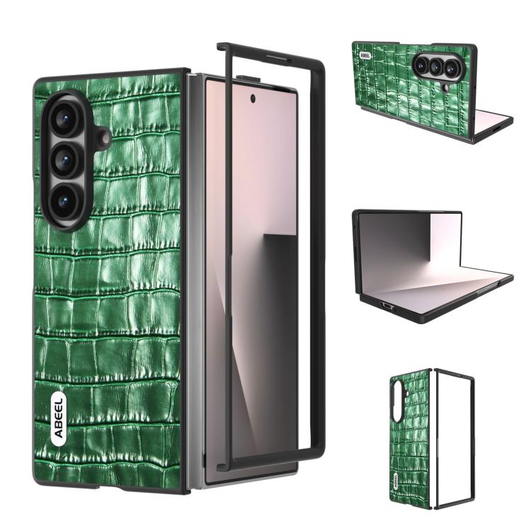 Custodia in vera pelle effetto coccodrillo per Galaxy Z Fold8 Ultra 5G e Samsung