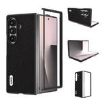 Custodia in vera pelle con texture litchi per Galaxy Z Fold8 Ultra 5G e Samsung