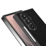 Custodia in vera pelle con texture litchi per Galaxy Z Fold8 Ultra 5G e Samsung