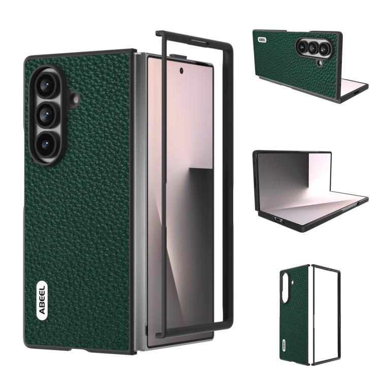 Custodia in vera pelle con texture litchi per Galaxy Z Fold8 Ultra 5G e Samsung