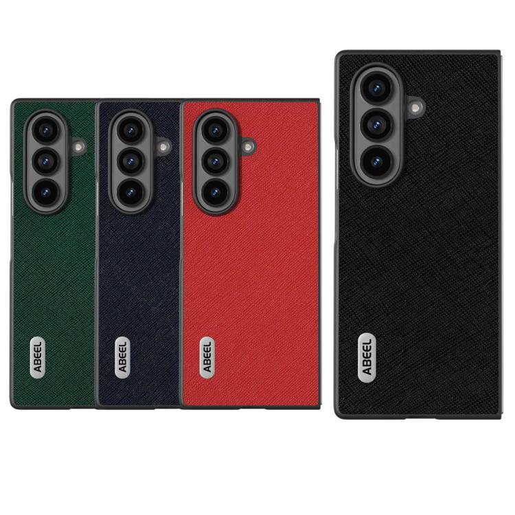 Custodia in vera pelle con texture a croce per Galaxy Z Fold8 Ultra 5G e Samsung