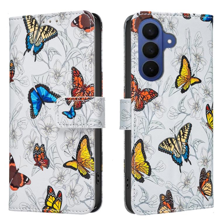 Custodia in pelle con stampa colorata per Galaxy S26 FE 5G, Samsung Galaxy S26