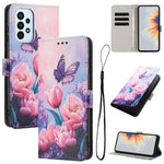 Custodia in pelle con motivo a colori per Samsung Galaxy A53, A73 e A33 5G