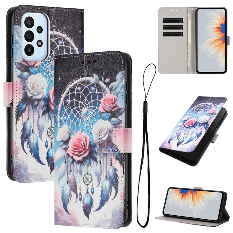 Custodia in pelle con motivo a colori per Samsung Galaxy A53, A73 e A33 5G