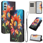 Custodia in pelle con motivo a colori per Samsung Galaxy A23 4G, A14 4G e A34 5G