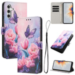 Custodia in pelle con motivo a colori per Samsung Galaxy A23 4G, A14 4G e A34 5G
