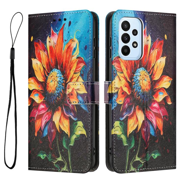 Custodia in pelle con motivo a colori per Samsung Galaxy A53, A73 e A33 5G