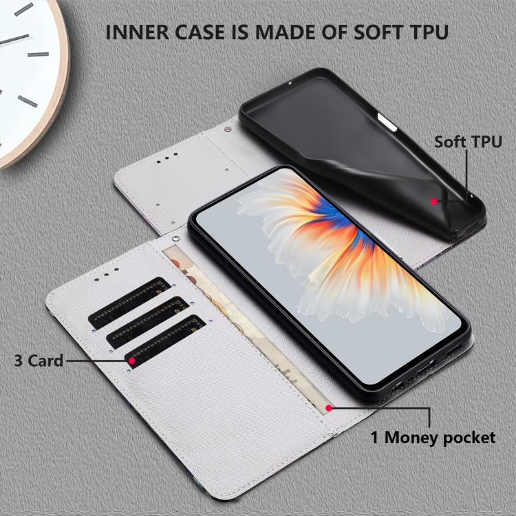 Custodia in pelle con motivo a colori per Samsung Galaxy A53, A73 e A33 5G