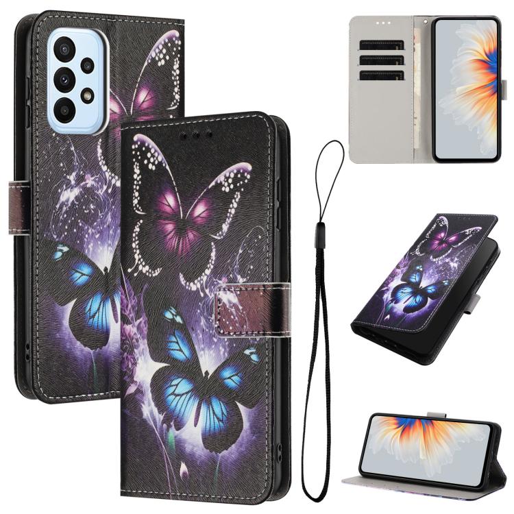 Custodia in pelle con motivo a colori per Samsung Galaxy A53, A73 e A33 5G