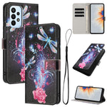 Custodia in pelle con motivo a colori per Samsung Galaxy A53, A73 e A33 5G