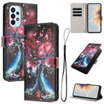 Custodia in pelle con motivo a colori per Samsung Galaxy A53, A73 e A33 5G