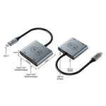 Adattatore convertitore di ricarica per occhiali AR V77G 4K 60Hz da USB-C / Type-C a doppio Type-C, PD 100W, USB 3.0