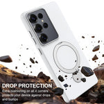 Custodia ibrida TPU e PC con anello girevole per Samsung Galaxy S25 Ultra, S24