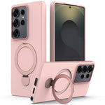 Custodia ibrida TPU e PC con anello girevole per Samsung Galaxy S25 Ultra, S24
