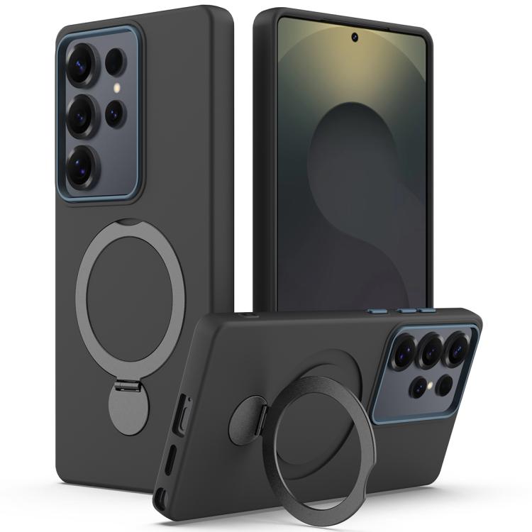 Custodia ibrida TPU e PC con anello girevole per Samsung Galaxy S25 Ultra, S24