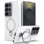 Custodia ibrida TPU e PC con anello girevole per Samsung Galaxy S25 Ultra, S24