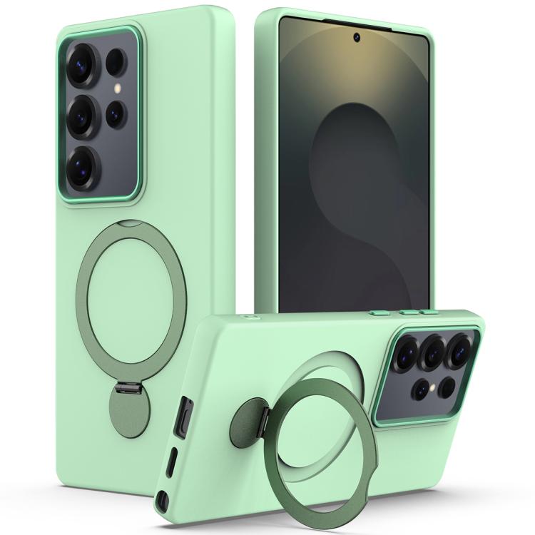 Custodia ibrida TPU e PC con anello girevole per Samsung Galaxy S25 Ultra, S24