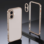 Custodia Armor con telaio in metallo antiscivolo su entrambi i lati e copriobiettivo., For iPhone 17 Pro Max, For iPhone 17 Pro, For iPhone 17, For iPhone 16 Pro Max