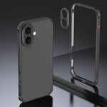 Custodia Armor con telaio in metallo antiscivolo su entrambi i lati e copriobiettivo., For iPhone 17 Pro Max, For iPhone 17 Pro, For iPhone 17, For iPhone 16 Pro Max