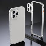 Custodia Armor con telaio in metallo antiscivolo su entrambi i lati e copriobiettivo., For iPhone 17 Pro Max, For iPhone 17 Pro, For iPhone 17, For iPhone 16 Pro Max