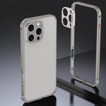 Custodia Armor con telaio in metallo antiscivolo su entrambi i lati e copriobiettivo., For iPhone 16 Pro, For iPhone 16