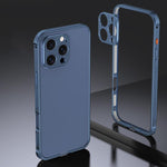 Custodia Armor con telaio in metallo antiscivolo su entrambi i lati e copriobiettivo., For iPhone 16 Pro, For iPhone 16