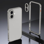 Custodia Armor con telaio in metallo antiscivolo su entrambi i lati e copriobiettivo., For iPhone 16 Pro, For iPhone 16