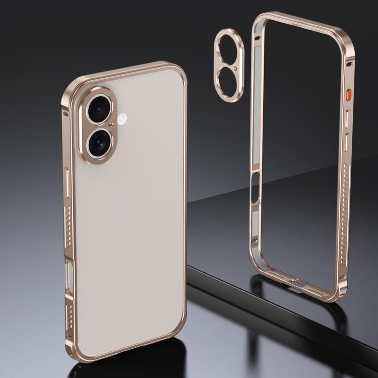 Custodia Armor con telaio in metallo antiscivolo su entrambi i lati e copriobiettivo., For iPhone 16 Pro, For iPhone 16