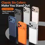 Custodia Armor con telaio in metallo antiscivolo su entrambi i lati e copriobiettivo., For iPhone 17 Pro Max, For iPhone 17 Pro, For iPhone 17, For iPhone 16 Pro Max