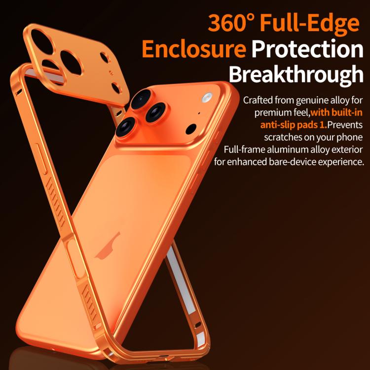 Custodia Armor con telaio in metallo antiscivolo su entrambi i lati e copriobiettivo., For iPhone 16 Pro, For iPhone 16