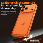 Custodia Armor con telaio in metallo antiscivolo su entrambi i lati e copriobiettivo., For iPhone 17 Pro Max, For iPhone 17 Pro, For iPhone 17, For iPhone 16 Pro Max