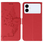Custodia in pelle con motivo a piume per Samsung Galaxy S26 Edge 5G