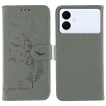 Custodia in pelle con motivo a piume per Samsung Galaxy S26 Edge 5G